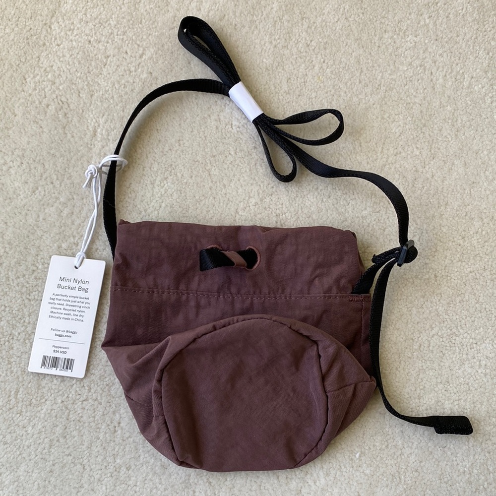 Mini Nylon Bucket Bag Baggu Peppercorn
